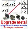 Wltoys 144002 Upgrade Parts Metal Central transfer Unit with Metal Reduction gear + Metal Front differential unit + Metal motor gear.